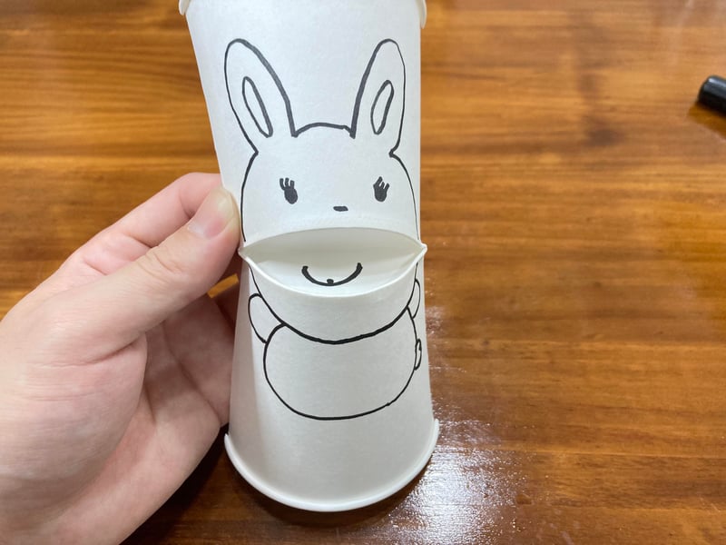 紙コップパペット